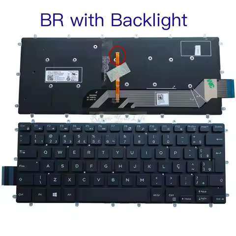 PT-BR Brazil French AZERTY Backlit Keyboard for Dell 13-5379 5368 P69G Inspiron 13 5000 5578 7368 73