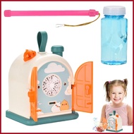 Automatic Bubble Blower Bubble Blower Maker with Light and Music 20 Holes House Shaped Bubble Machin