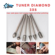 MATA Diamond Tuner Bit 3x6mm Diamond Die Grinder Bit Cuner Burs Diamond Grinding