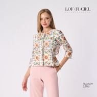 LOF-FI-CIEL Womans Jacket Grand Palace garden แจ็คเก็ตผู้หญิง คอกลม ทรงหลวม สีเขียวอ่อน FBAMWH