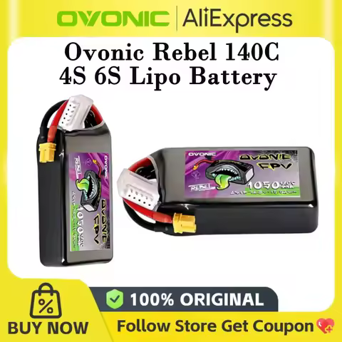 Ovonic Rebel 4S /6S 1050mAh 1300mAh 1550mAh 2200mAh 140C Lipo Battery for FPV Drone