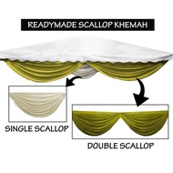 17.5ft Double Scallop Canopy Fit 18ft x 18ft  & 20ft x 20ft Tent Wedding Canopy Khemah