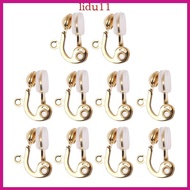 LID 10Pcs DIY Earring Converter With  Earring Pads Turn Pierced Earrings