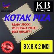 (COD 016/1)100pcs 8x8x2inch Pizza Box Kotak Piza Food Box Kotak Makanan Shipping Delivery Storage Bo