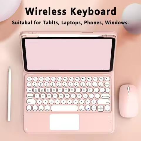 Wireless Keyboard with Touchpad,Ultra-Slim Portable Bluetooth Rechargeable Keyboard,Wireless Keyboar