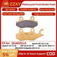 1 Pair Motorcycle Front Brake Pad For QUADZILLA Apache SM 125 15-20 Blade X 125 15-20 QM 125 GY 09-1
