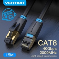 Vention สายแลน Cat8 Ethernet Cable RJ45 40Gbps 2000Mhz External Cat 8 สายแลนเน็ต Super Speed สายแลน สําหรับแล็ปท็อป PS4 Laptop PC Network Lan Cable