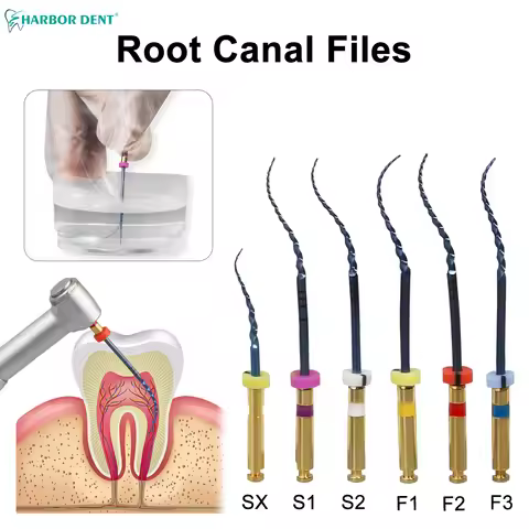 6pcs/Box Dental SX-F3 Blue Files Heat Activated NiTi Canal Root Files Can Bend Endodontic Treatment 