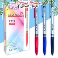 Combo of 05 Ballpoint Pens - Semi Gel - Eras E174 0.7mm Nib - Positioning Handle, Quick Drying