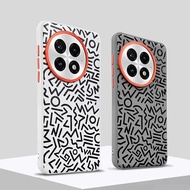 1+13r Graffiti Painted Leather Mobile Phone Case for Oneplus 13 13T 1+Ace 5 Pro Metal Button Key+Har