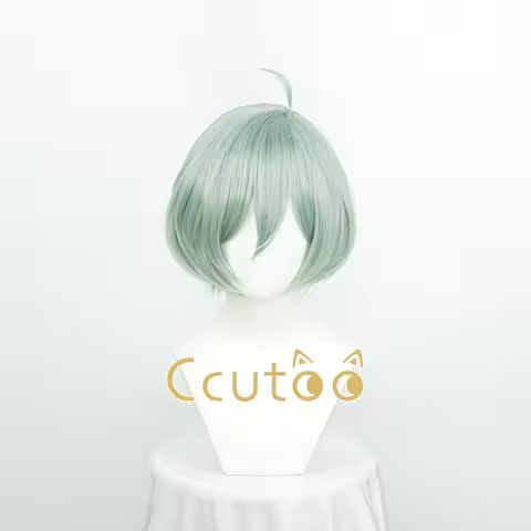 New IDOLiSH7 ISUMI HARUKA Light Green Short Game Role Play Synthetic Hair Carnival Halloween Party C