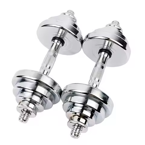 Adjustable Steel Dumbbell Set 10KG and 15KG Fitness Accessories for Training Cast Iron and Neoprene 