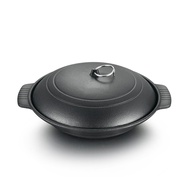 Pre-Seasoned Cast Iron Dutch Oven Pot with Skillet Lid Cooking Pan, Cast Iron Skillet Cookware Pan S