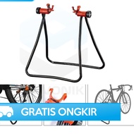 STANDAR PADDOCK SEPEDA ROADBIKE STATIS PEDOK MURAH RAK PAJANGAN BIKE