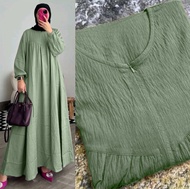 MODEL BAJU GAMIS YANG LAGI TREND SEKARANG / GAMIS CRINKLE WANITA MODEL BARU / GAMIS ELEGAN DAN MEWAH