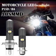 Ba20d DRL LED Headlight H4 P15D White High Low Beam For Motorcycle Lampu LED Motor AOSMMD Ba20d DRL 
