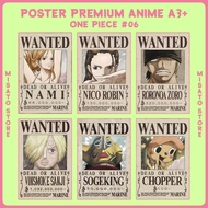 Premium Full HD Poster Anime A3+ : One Piece [Episode 06] - Nami, Nico Robin, Roronoa Zoro, Sanji, S