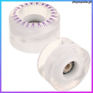 2pcs Roller Skate Wheels with Bearings Installed Quad Light Up Skateboard Wheels for Double Row Skat