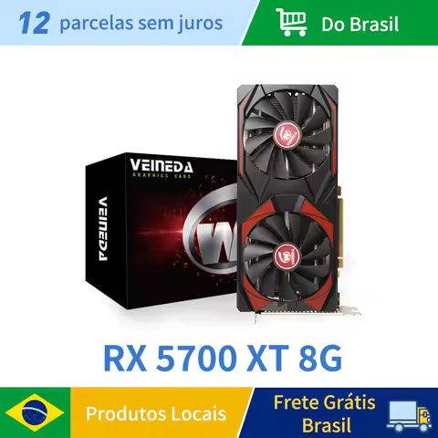 VEINEDA RX 5700XT 8G 256Bit GDDR6 Gaming Graphics Card GPU AMD RX5700XT 8GB Supports Computer Deskto