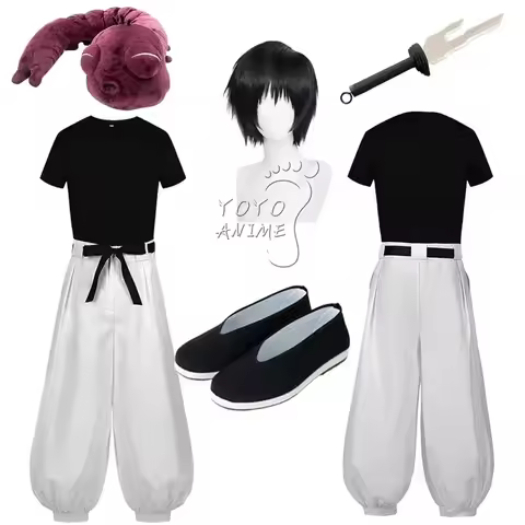 OP01 Anime Fushiguro Toji Cosplay Costume Adult Unisex Short Sleeve Top Pants Suit Halloween Uniform