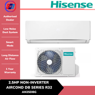 HISENSE R32  AIR COND 2.5HP AN-25DBG - HISENSE MALAYSIA WARRANTY