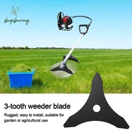 SHOPSHARING 3 Teeth Brush Cutter Steel Blade Grass Trimmer Home Garden Strimmer