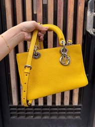 dior 迪奧 mini vip 檸檬黃 手提包 斜背包 肩背包 側背包