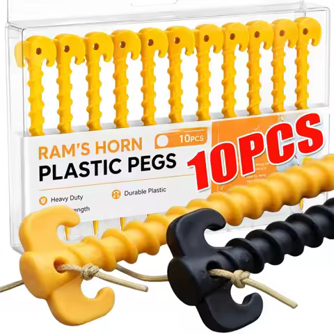 Outdoor Mountaineering Canopy Tent Peg Spiral-Shaped Plastic Peg Camping Tent Pegs Screws Can Be Use