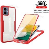 เคส360คลุมทั้งหมด Samsung Galaxy A06 5G 4G กันกระแทกอะคริลิคใสด้านหน้าด้านหลังปกป้องสองด้านแข็งเคสใส