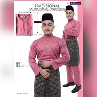 DUSTY PINK Wni Fashion Baju Melayu Cutting Loose Regular Fit Cekak Musang Dan Teluk Belanga Code Dusty Pink