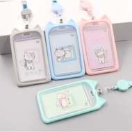 GANTUNGAN Lanyard card holder aesthetic, Id card Hanger/Exam card Hanger/ MRT Access Rope Hanger, busway/-Office /Name tag/ Id card Strap Hanger aesthetic cat motif/Bunny aesthetic Rabbit