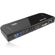 WAVLINK USB 3.0 Universal Laptop Docking Station for Windows and Mac, Dual Monitor DisplayLink Docki