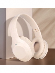 Audífonos plegables, portátiles e inalámbricos Bluetooth, color blanco