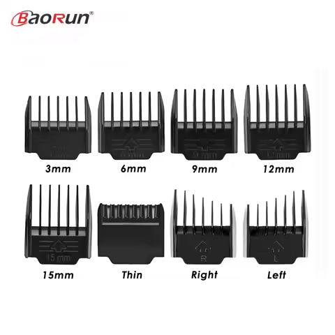 Original Nozzles 3/6/9/12/15mm Thinner Hair Trimmer Limit Comb Set for BaoRun X6/X7/P2/P3/P6/P9/S1/A