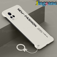 Jingsanc For VIVO V20 Pro 5G Phone Case [Free Lanyard] Fashion Matte Borderless Ultra-Thin Hard PC Cover Shockproof Protective Frosted Back Casing