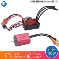 Surpass Hobby 2430 5800KV Brushless Motor + 25A Brushless Speed Controller ESC Waterproof For 1/18 &