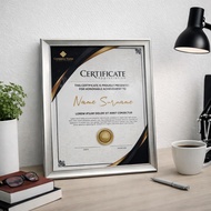 Photo Frame - Certificate Frame 13cm x 18cm, A5 15cm x 21cm, A4 21cm x 30cm Wall Mount - Luxurious D