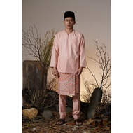 BAJU MELAYU TELUK BELANGA SOFT PEACH (23 WARNA)