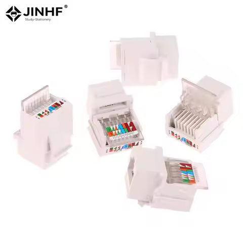 5pcs RJ45 Connector Information Socket Computer Outlet Cable Adapter Jack Tool-free CAT5E UTP Networ