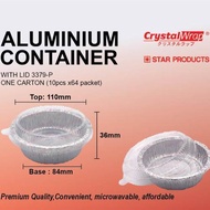 STAR PRODUCTS ALUMINIUM CONTAINER WITH LID 3379-P 10PCS