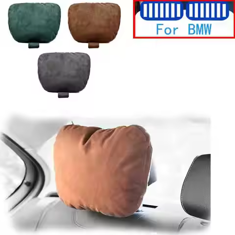 Alcantara Car Pillow Neck Pillow Headrest Accessories For Bmw X1 X3 F25 X5 F15 F20 F30 F10 F11 G01 X