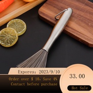 🌈Germany304Stainless Steel Wok Brush Advanced Nano Household Kitchen Cleaning Brush Long Handle Wire Brush Pot Washing B