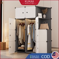 Almari Baju Murah DIY Wardrobe Storage Cabinet Cubes Design Clothes Rack Plastik Almari Baju  衣柜