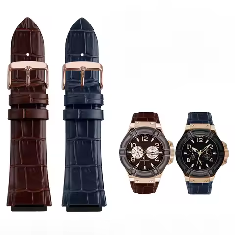 For Guess Top Layer Cowhide Watch Strap W0040G3 W0040G5 W0247G3 High Quality Genuine Leather Watchba