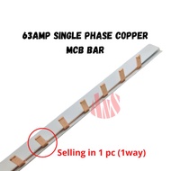 1pc 63Amp 1Way Single Phase Copper MCB Bar