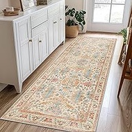 Bavni Runner Rug, Machine Washable Rugs for Bedroom 2x5, Non Slip Boho Rugs with Rubber Backing, Ult
