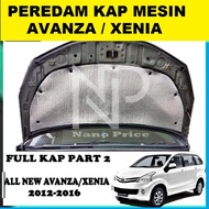 Peredam panas kap mesin mobil AVANZA / XENIA 2012-2016 full kap