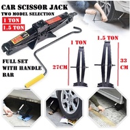 Car Scissor Jack 1.5 Ton Manual Scissor Jack Car Hand Tool Jack Wrench Jack Car Jack Set Essential Bridge Black Jack Heavy Duty 1 Ton Scissor Jack Car Lift Jack Tool Car Tyre Repair Kit Tool Car Tyre Tire Accessories Jek Kereta Jek Tayar Kereta