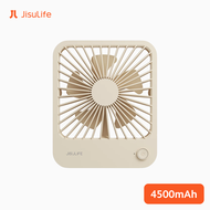 JISULIFE Portable Table Fan USB Rechargeable Mini Desk Fan 4500 mAh Battery Small Desktop Fan Suit F