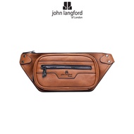 JOHN LANGFORD Men's Waist Bag / Synthetic Leather / Black Brown / JLY226P7P8